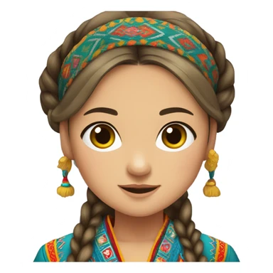 Kazakh girl sticker
