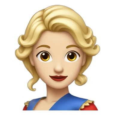 Une danseuse blonde aux yeux bleus en tenue rouge sticker