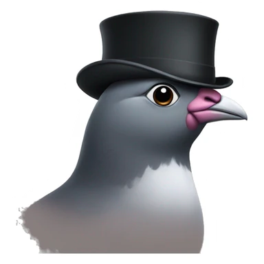 Pidgeon wearing a tophat  sticker
