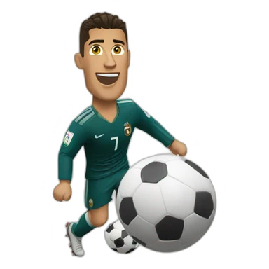 Cristiano Ronaldo playing football sticker