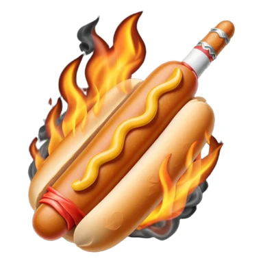 Cigarette hotdog sticker