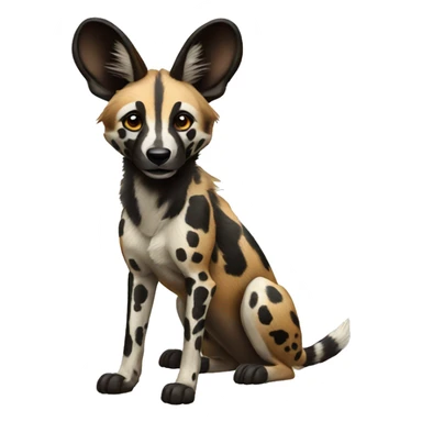 african wild dog sticker