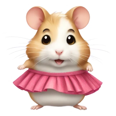 Hamster with a skirt sticker