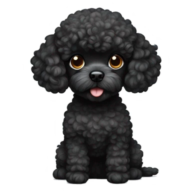 black toy poodle dog  sticker