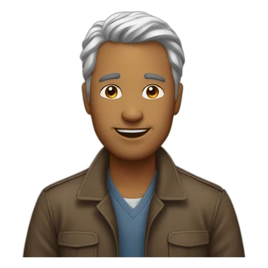 Man who acknowledge somebody sticker