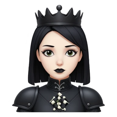 goth black chess knight sticker