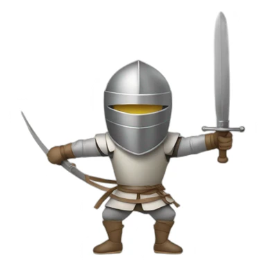man fencing with medieval sword sticker