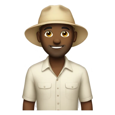 man with island of kids sticker