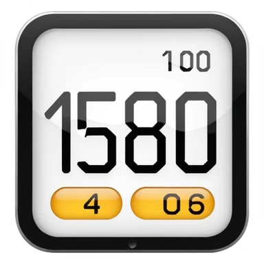 simple digital display showing only the numbers 15:00, no other numbers, symbols, or decorations sticker