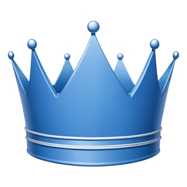 plain blue blueprint plan, side view, with a simple white line crown sketch sticker