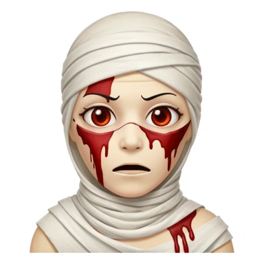 halloween mummy blood stains funny  sticker