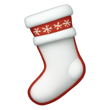  White Christmas Sock sticker