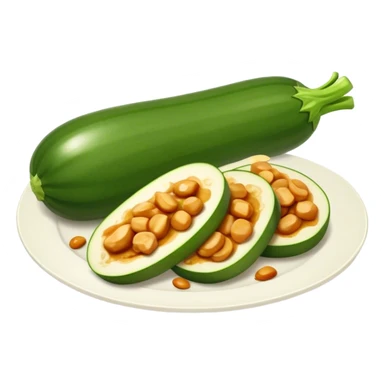 Sliced courgette soya chicken sticker