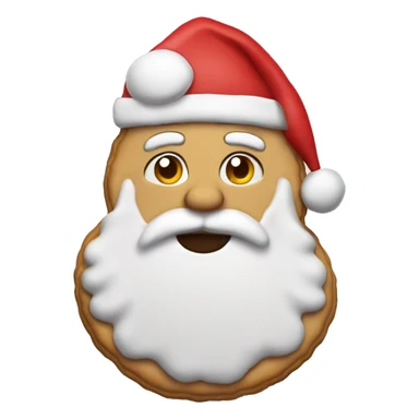santa claus cookie sticker