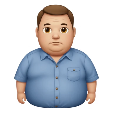 Fat uncle and small eye  sticker