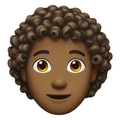Metisse men  curly hair   sticker