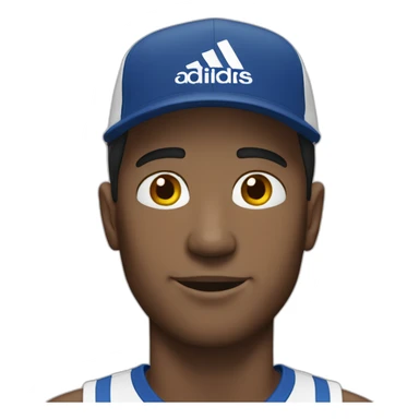 man with an addidas cap sticker