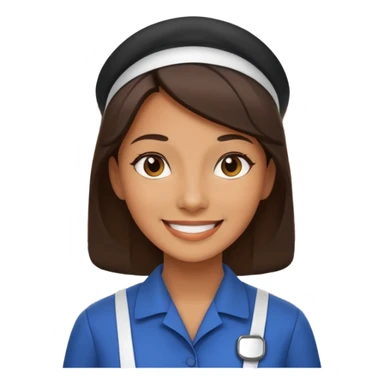 woman as a housekeeper in a hotel in town sticker