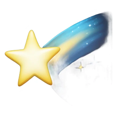 Bright shooting star sticker