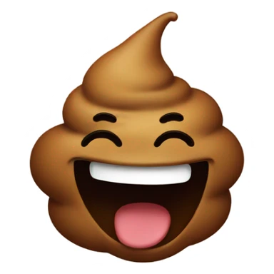 Poop laughing sticker