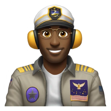 Kobe Bryant as a pilot  sticker