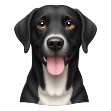 smiling-bavarianmountainhound-mixed-black-labrador sticker