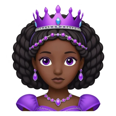 Obsidian Princess – black tiara + violet trim,Shadow Princesses. sticker