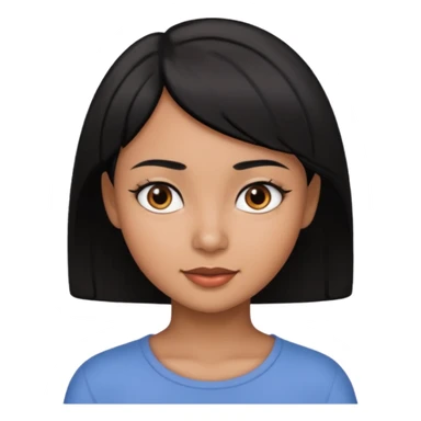 Morena cabelo curto preto sticker