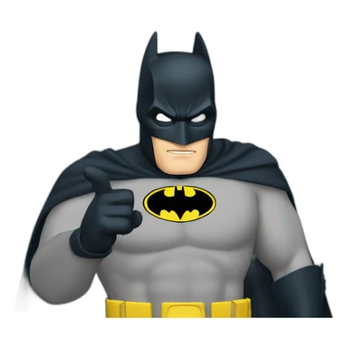 batman with salute gesture  sticker