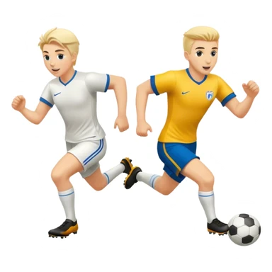 soccer players sprinting sticker