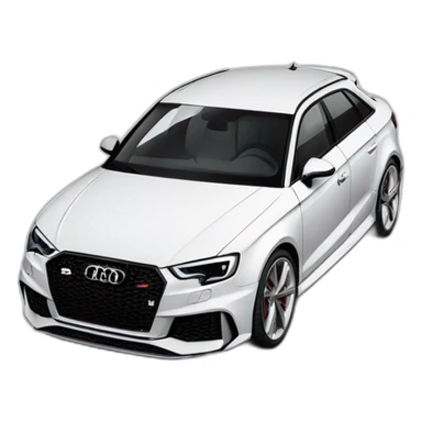 White Audi rs3 facelift taken from the front sticker