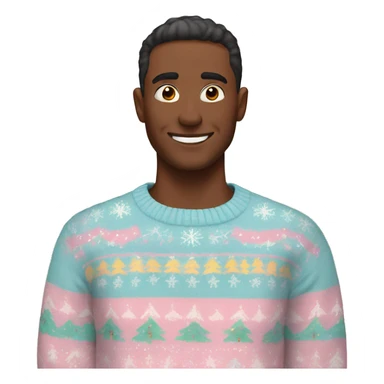 Pastel Christmas sweater sticker