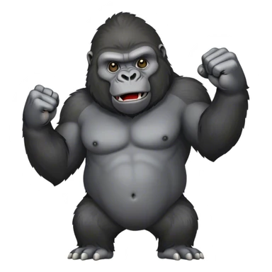 king kong gorilla with one hand out saying stop and one hand wiith a fist sticker