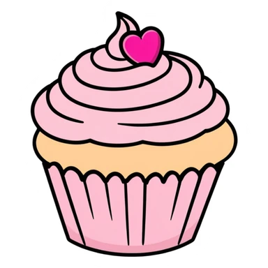 cupcake with pink icing sticker