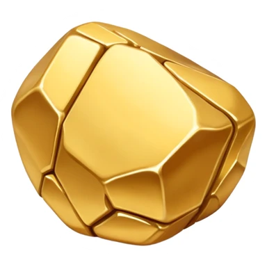 shiny gold metal nugget sticker