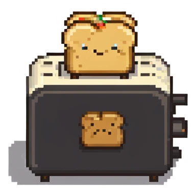 Toaster with bread sticker