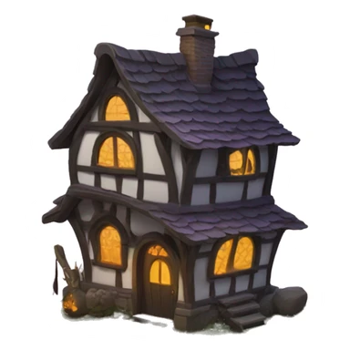 mystical witch cottage  sticker