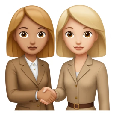 two woman shaking hands sticker