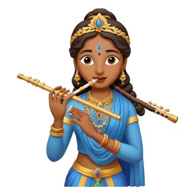 Radha krishna Radha krishna with flute emoji flute emoji sticker