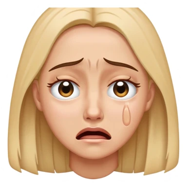 A woman crying with eyes open sticker