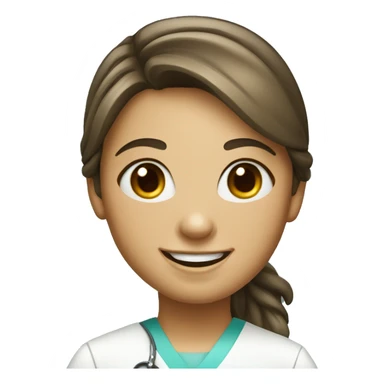 smiling girl in nurse outfit sticker