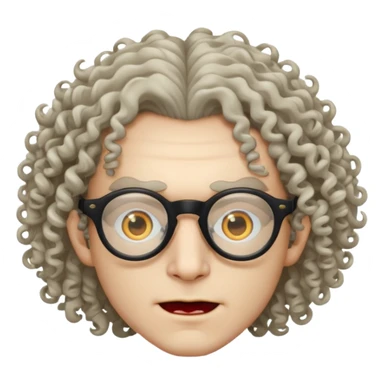 curly vampire with optical sticker