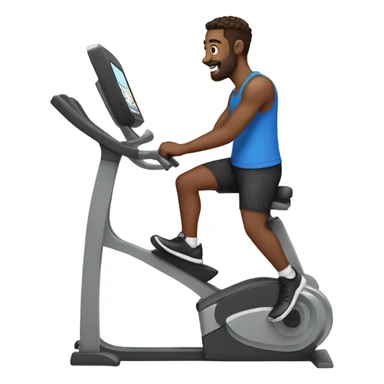 guy on stairmaster machine sticker