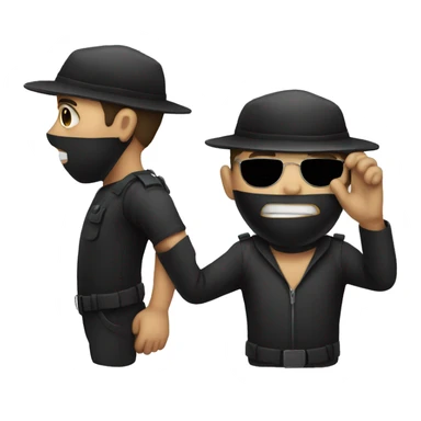 Make a robber emoji sticker