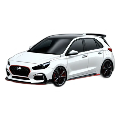 Hyundai i30n hatch white flow designs kit sticker
