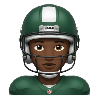 College football player helmet in dark green color ( black player ) sticker