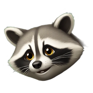 Cute racoon sticker