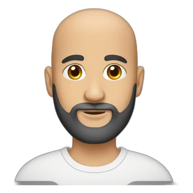 musulman bald with beard sticker