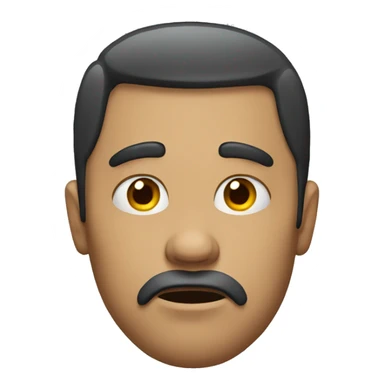 A man looking seriously with a tear rolling down his face  sticker