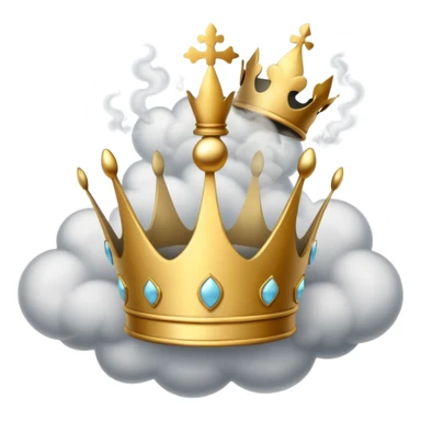 Put this 👑 on top  of 😶‍🌫️ sticker